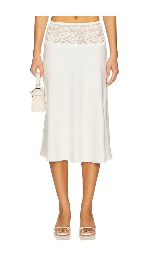 Harper Satin Midi Skirt