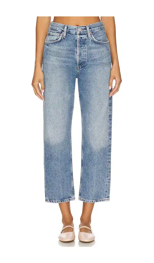 AGOLDE 90s Mid Rise Loose Straight Crop Jeans