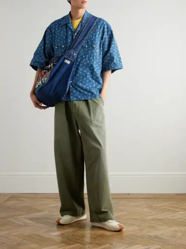 KAPITAL Camp-Collar Cotton-Dobby Shirt - Men | Thumbnail 2 KAPITAL Camp-Collar Cotton-Dobby Shirt - Men | Thumbnail 2