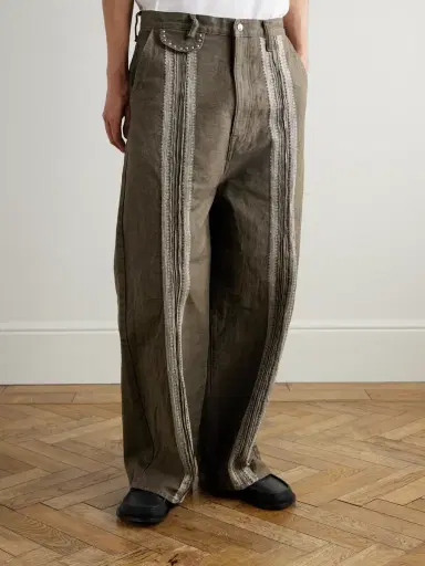 KAPITAL Wide-Leg Studded Jacquard Jeans - Men | Thumbnail 3 KAPITAL Wide-Leg Studded Jacquard Jeans - Men | Thumbnail 3
