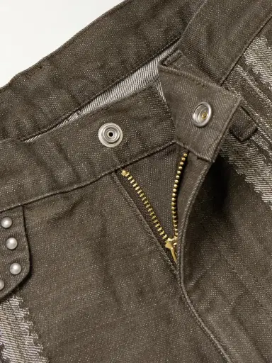 KAPITAL Wide-Leg Studded Jacquard Jeans - Men | Thumbnail 6 KAPITAL Wide-Leg Studded Jacquard Jeans - Men | Thumbnail 6