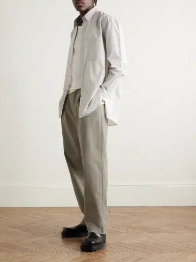 AGOLDE Slater Straight-Leg Pleated Cotton-Twill Trousers - Men | Thumbnail 2 AGOLDE Slater Straight-Leg Pleated Cotton-Twill Trousers - Men | Thumbnail 2