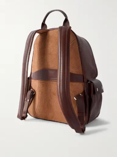 Brunello Cucinelli Leather Backpack - Men | Thumbnail 3 Brunello Cucinelli Leather Backpack - Men | Thumbnail 3