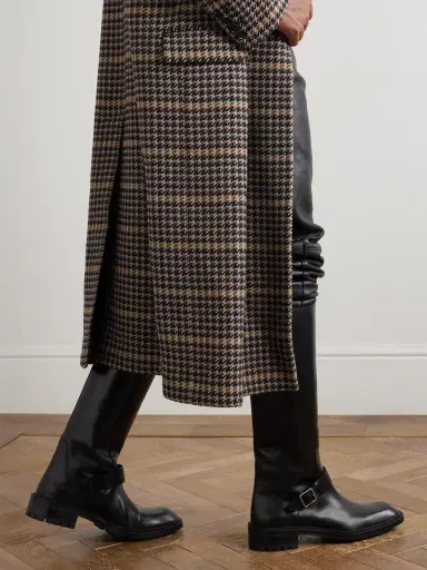 Saint Laurent Vadim Buckled Leather Knee Boots - Men | Thumbnail 2 Saint Laurent Vadim Buckled Leather Knee Boots - Men | Thumbnail 2