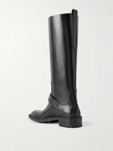Saint Laurent Vadim Buckled Leather Knee Boots - Men | Thumbnail 4 Saint Laurent Vadim Buckled Leather Knee Boots - Men | Thumbnail 4