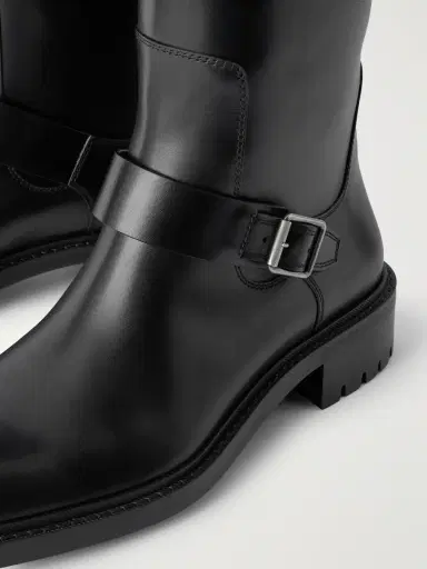Saint Laurent Vadim Buckled Leather Knee Boots - Men | Thumbnail 5 Saint Laurent Vadim Buckled Leather Knee Boots - Men | Thumbnail 5