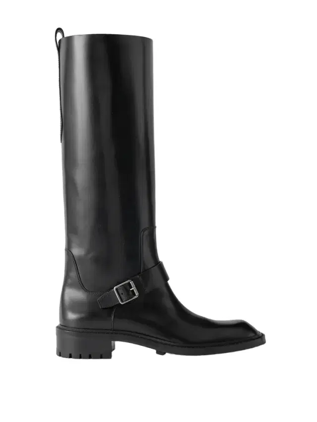 Vadim Buckled Leather Knee Boots - Men