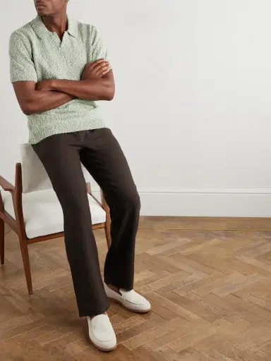 MR P. Edward Straight-Leg Garment-Dyed Linen Drawstring Trousers - Men | Thumbnail 2