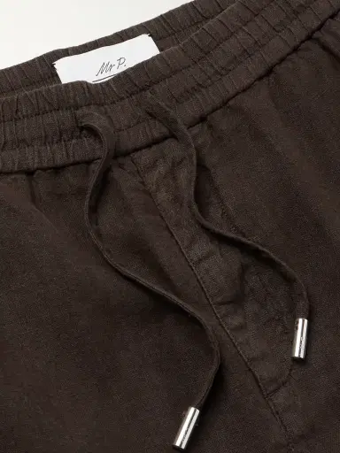 MR P. Edward Straight-Leg Garment-Dyed Linen Drawstring Trousers - Men | Thumbnail 6