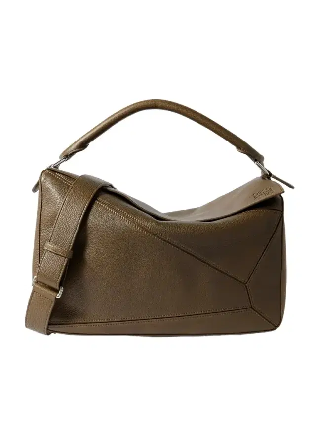 Puzzle Edge Large Logo-Debossed Full-Grain Leather Messenger Bag - Men