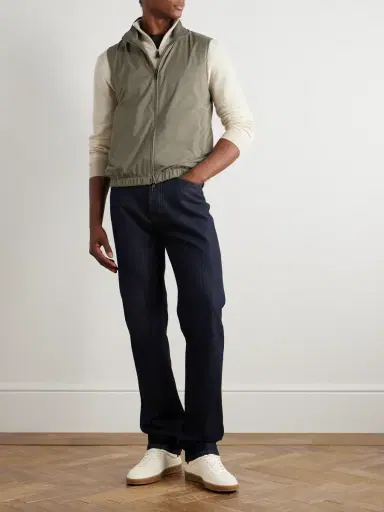 Loro Piana Slim-Fit Reversible Storm System® WindWish™ Twill and Wool Gilet - Men | Thumbnail 2
