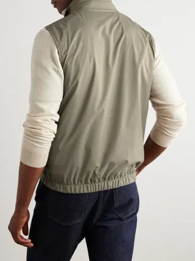 Loro Piana Slim-Fit Reversible Storm System® WindWish™ Twill and Wool Gilet - Men | Thumbnail 3