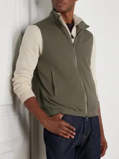 Loro Piana Slim-Fit Reversible Storm System® WindWish™ Twill and Wool Gilet - Men | Thumbnail 5