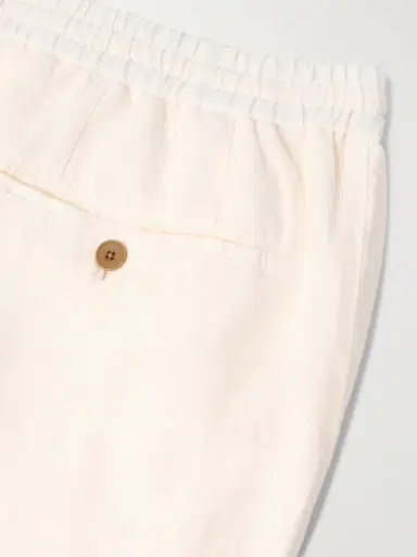 MR P. Edward Straight-Leg Garment-Dyed Linen Drawstring Trousers - Men | Thumbnail 5