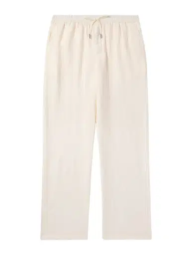 MR P. Edward Straight-Leg Garment-Dyed Linen Drawstring Trousers - Men | Thumbnail 1