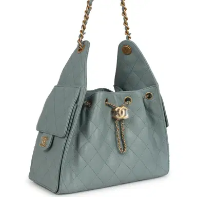 Chanel Chanel Small 25 Hobo Bag Green Caviar Antique Gold Hardware | Thumbnail 2 Chanel Chanel Small 25 Hobo Bag Green Caviar Antique Gold Hardware | Thumbnail 2