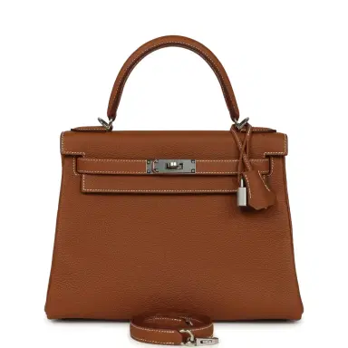 HERMÈS Hermes Kelly Retourne 28 Gold Togo Palladium Hardware | Thumbnail 1