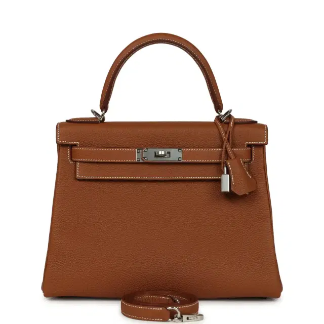 hermes Hermes Kelly Retourne 28 Gold Togo Palladium Hardware