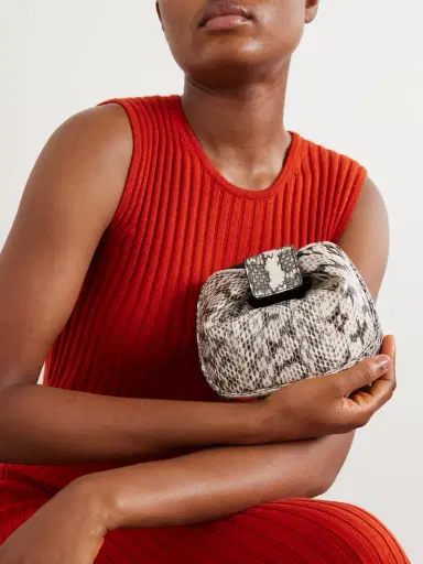Gabriela Hearst Soft Demi Snake-effect Leather Clutch | Thumbnail 2