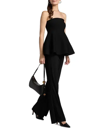 Simkhai Women's Ioanna Peplum Top - Black - Size XS | Thumbnail 2