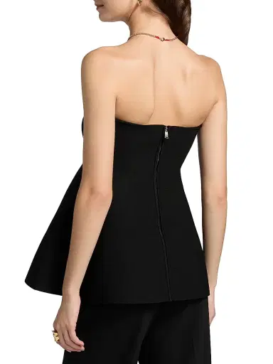 Simkhai Women's Ioanna Peplum Top - Black - Size XS | Thumbnail 5