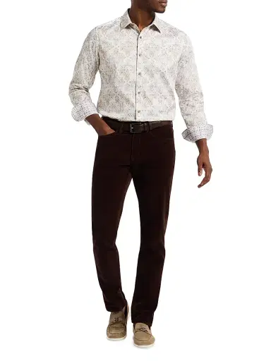 Robert Graham Men's Delancey Button-Front Shirt - Khaki - Size XXL | Thumbnail 2 Robert Graham Men's Delancey Button-Front Shirt - Khaki - Size XXL | Thumbnail 2