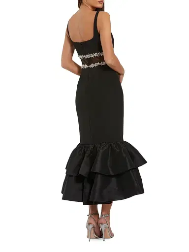 Mac Duggal Women's Beaded Mermaid Midi-Dress - Black - Size 12 | Thumbnail 2 Mac Duggal Women's Beaded Mermaid Midi-Dress - Black - Size 12 | Thumbnail 2