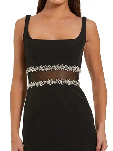 Mac Duggal Women's Beaded Mermaid Midi-Dress - Black - Size 12 | Thumbnail 3 Mac Duggal Women's Beaded Mermaid Midi-Dress - Black - Size 12 | Thumbnail 3