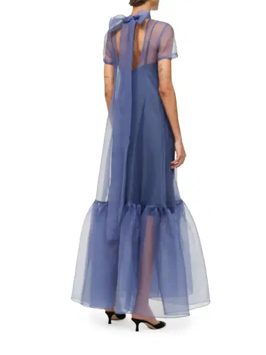 Staud Women's Calluna Organza Maxi Dress - Navy - Size Small | Thumbnail 4