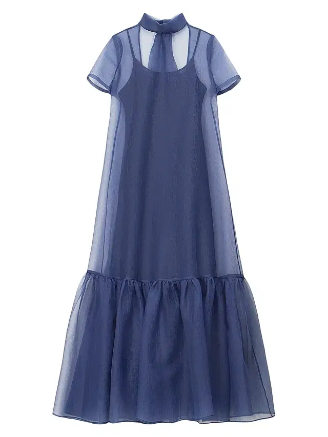 Staud Women's Calluna Organza Maxi Dress - Navy