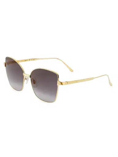 Cartier Women's Santos De 59MM Cat-Eye Sunglasses - Gold | Thumbnail 2