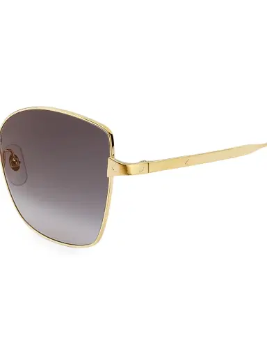Cartier Women's Santos De 59MM Cat-Eye Sunglasses - Gold | Thumbnail 3