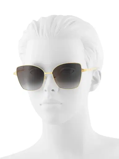 Cartier Women's Santos De 59MM Cat-Eye Sunglasses - Gold | Thumbnail 4