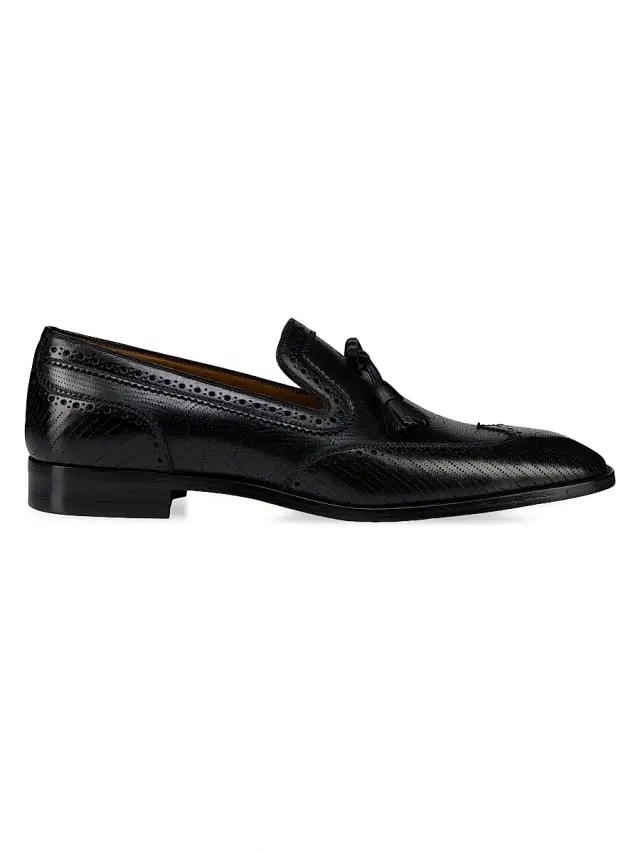 Christian Louboutin Men's Grave Moc Leather Loafers - Black
