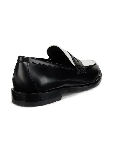 Manolo Blahnik Men's Perry Leather Penny Loafers - Black - Size 8.5 | Thumbnail 3