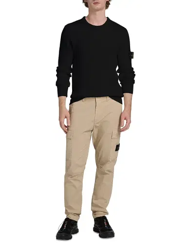 Stone Island Men's Wool Crewneck Sweater - Black - Size XL | Thumbnail 2
