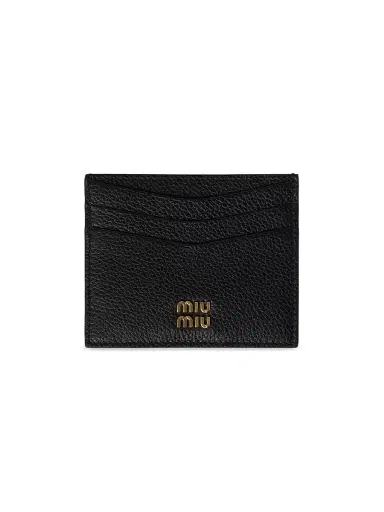 Miu Miu Women's Leather Card Holder - Pink | Thumbnail 4 Miu Miu Women's Leather Card Holder - Pink | Thumbnail 4
