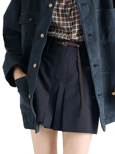 Prada Women's Kid Mohair Mini Skirt - Blue | Thumbnail 3