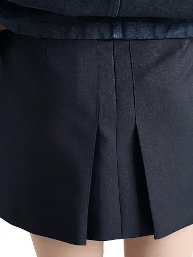 Prada Women's Kid Mohair Mini Skirt - Blue | Thumbnail 5