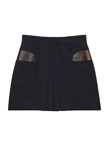 Prada Women's Kid Mohair Mini Skirt - Blue | Thumbnail 1