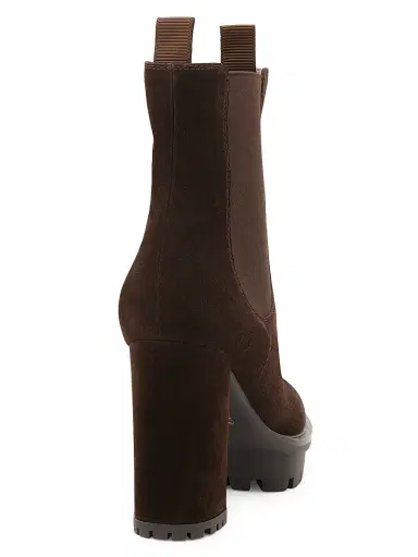 Gianvito Rossi Women's 70MM Suede Chelsea Boots - Moka - Size 12 | Thumbnail 3 Gianvito Rossi Women's 70MM Suede Chelsea Boots - Moka - Size 12 | Thumbnail 3