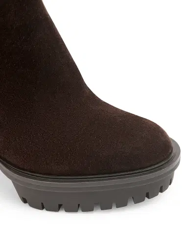 Gianvito Rossi Women's 70MM Suede Chelsea Boots - Moka - Size 12 | Thumbnail 6 Gianvito Rossi Women's 70MM Suede Chelsea Boots - Moka - Size 12 | Thumbnail 6