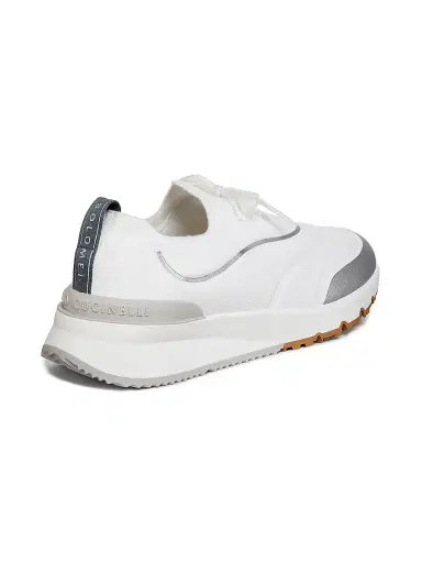 Brunello Cucinelli Men's Leather-Trimmed Slip-On Sneakers | Thumbnail 3 Brunello Cucinelli Men's Leather-Trimmed Slip-On Sneakers | Thumbnail 3