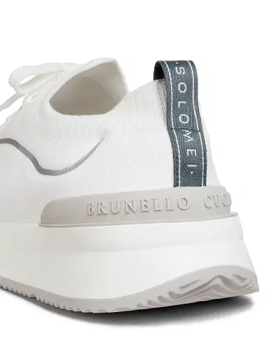 Brunello Cucinelli Men's Leather-Trimmed Slip-On Sneakers | Thumbnail 5 Brunello Cucinelli Men's Leather-Trimmed Slip-On Sneakers | Thumbnail 5