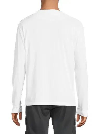 Stone Island Men's Long-Sleeve Cotton T-Shirt - White | Thumbnail 5 Stone Island Men's Long-Sleeve Cotton T-Shirt - White | Thumbnail 5