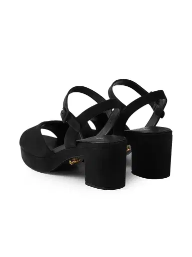 Prada Women's Padded Suede Sandals - Black - Size 5 | Thumbnail 3 Prada Women's Padded Suede Sandals - Black - Size 5 | Thumbnail 3