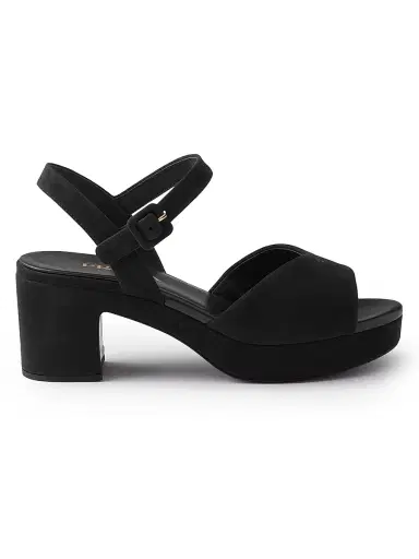 Prada Women's Padded Suede Sandals - Black - Size 5 | Thumbnail 1 Prada Women's Padded Suede Sandals - Black - Size 5 | Thumbnail 1