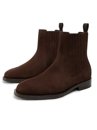 Brunello Cucinelli Men's Suede Chelsea Boots - Brown | Thumbnail 2 Brunello Cucinelli Men's Suede Chelsea Boots - Brown | Thumbnail 2