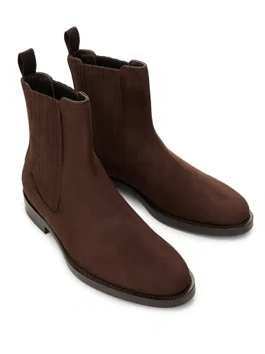 Brunello Cucinelli Men's Suede Chelsea Boots - Brown | Thumbnail 4 Brunello Cucinelli Men's Suede Chelsea Boots - Brown | Thumbnail 4