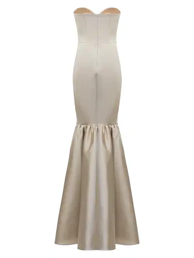The New Arrivals Ilkyaz Ozel Women's Inara Satin Strapless Mermaid Gown - Sultans Delight | Thumbnail 2 The New Arrivals Ilkyaz Ozel Women's Inara Satin Strapless Mermaid Gown - Sultans Delight | Thumbnail 2